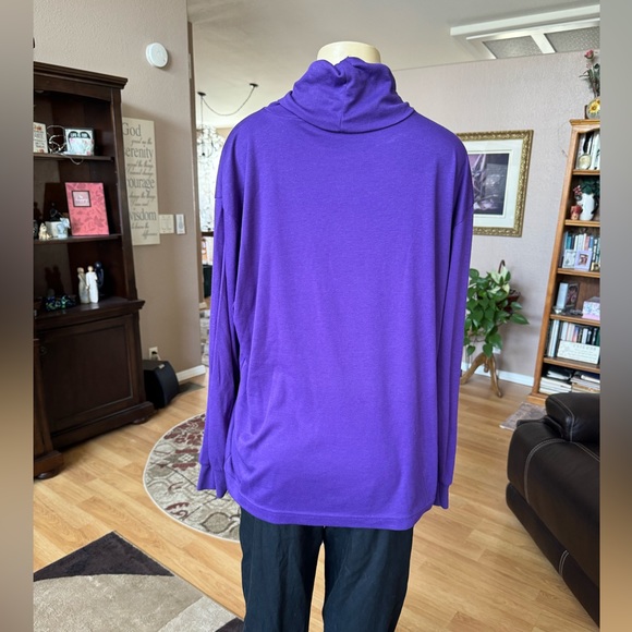 JP Collection purple long sleeve turtleneck-size XXL - Picture 2 of 9